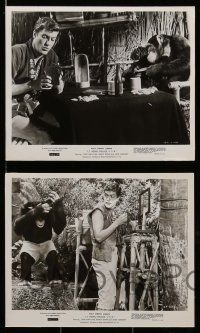 3m487 LT. ROBIN CRUSOE, U.S.N. 12 8x10 stills '66 Disney, castaway Dick Van Dyke w/ wacky chimp!