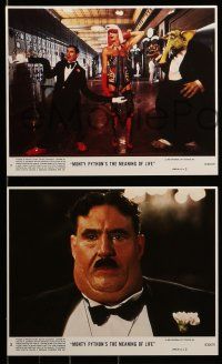 3m082 MONTY PYTHON'S THE MEANING OF LIFE 8 8x10 mini LCs '83 Chapman, Cleese, Gilliam, Idle, Palin