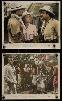 3m161 NAKED JUNGLE 3 color 8x10 stills '54 Charlton Heston & Eleanor Parker, William Conrad, Pal!