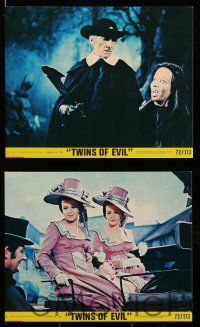 3m109 TWINS OF EVIL 8 8x10 mini LCs '72 English Hammer horror, Cushing, the Collinsons, Dracula!