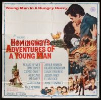 3p054 ADVENTURES OF A YOUNG MAN 6sh '62 Ernest Hemingway, Richard Beymer, Diane Baker, Martin Ritt