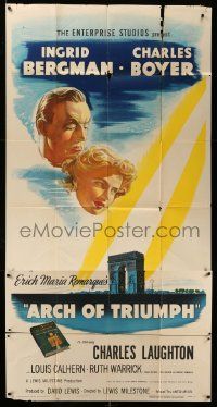 3p270 ARCH OF TRIUMPH 3sh '47 Ingrid Bergman, Charles Boyer, Erich Maria Remarque novel!