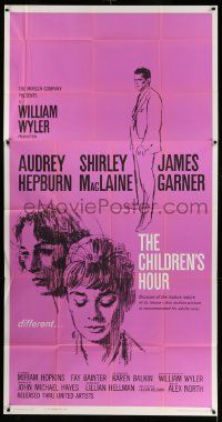 3p288 CHILDREN'S HOUR 3sh '62 art of Audrey Hepburn, Shirley MacLaine & James Garner, Wyler!