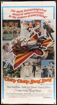3p289 CHITTY CHITTY BANG BANG 3sh '69 Dick Van Dyke, Sally Ann Howes, artwork of wild flying car!