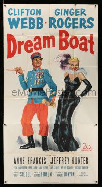 3p308 DREAM BOAT 3sh '52 sexy Ginger Rogers was professor Clifton Webb's co-star in silent movies!