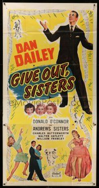 3p324 GIVE OUT SISTERS 3sh R49 full-length Dan Dailey, Donald O'Connor, The Andrews Sisters