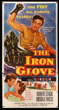 3p352 IRON GLOVE 3sh '54 art of barechested Robert Stack who had the fist all Europe feared!