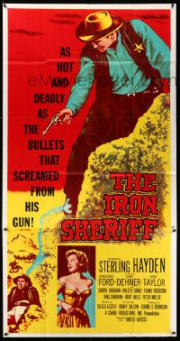 3p353 IRON SHERIFF 3sh '57 Sterling Hayden, hot & deadly as the bullets that screamed from his gun!