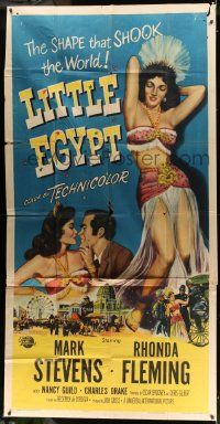 3p369 LITTLE EGYPT 3sh '51 full-length image of sexy belly dancer Rhonda Fleming!