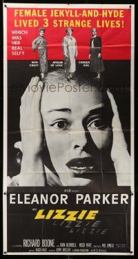 3p372 LIZZIE 3sh '57 Eleanor Parker is a female Jekyll & Hyde times three, which was her real self?