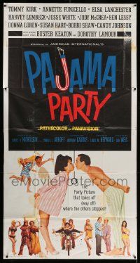 3p405 PAJAMA PARTY 3sh '64 Annette Funicello in sexy lingerie, Tommy Kirk, Buster Keaton!