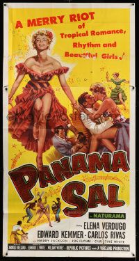 3p406 PANAMA SAL 3sh '57 sexy Elena Verdugo, a merry riot of tropical romance & beautiful girls!