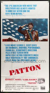 3p409 PATTON 3sh '70 General George C. Scott military World War II classic, great patriotic image!
