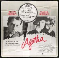 3p055 AGATHA int'l 6sh '79 Dustin Hoffman, Vanessa Redgrave as Christie, magnifying glass image!