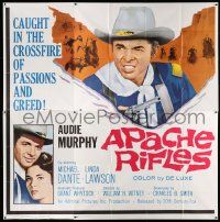 3p057 APACHE RIFLES 6sh '64 Audie Murphy caught in the crossfire of passions & greed!