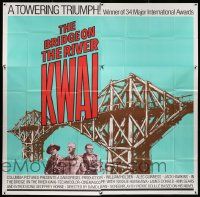 3p069 BRIDGE ON THE RIVER KWAI 6sh R72 William Holden, Alec Guinness, David Lean classic!