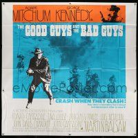 3p096 GOOD GUYS & THE BAD GUYS 6sh '69 Robert Mitchum, George Kennedy, crash when they clash!