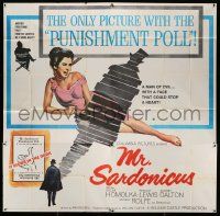 3p129 MR. SARDONICUS 6sh '61 William Castle, the only picture with the Punishment Poll!