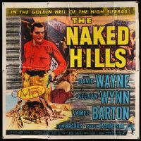 3p133 NAKED HILLS 6sh '56 David Wayne & Marcia Henderson in the golden Hell of the High Sierras!