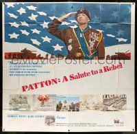 3p150 PATTON int'l 6sh '70 General George C. Scott saluting, World War II classic, ultra rare!