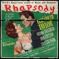 3p160 RHAPSODY 6sh '54 Elizabeth Taylor must possess Vittorio Gassman, heart, body & soul!