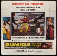 3p164 RUMBLE ON THE DOCKS 6sh '56 the juvenile delinquency story of James Darren & Robert Blake!