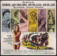 3p182 SWEET RIDE 6sh '68 1st Jacqueline Bisset standing topless in bikini, cool surfing art!