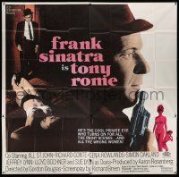 3p190 TONY ROME 6sh '67 detective Frank Sinatra w/gun & sexy near-naked girl on bed!