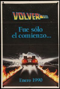 3p850 BACK TO THE FUTURE II teaser Argentinean '89 great image of the Delorean time machine!