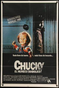 3p864 CHILD'S PLAY Argentinean '89 different image of the creepy killer doll Chucky!