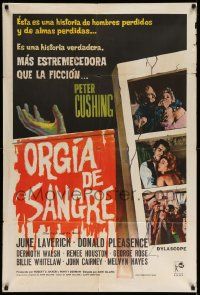 3p919 MANIA Argentinean '60 Peter Cushing, The Flesh and the Fiends, creepy artwork!