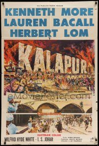3p932 NORTH WEST FRONTIER Argentinean '60 Lauren Bacall, Kenneth More, Kalapur, cool montage art!