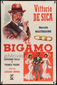 3p939 PLEA FOR PASSION Argentinean '56 Vittorio De Sica, Marcello Mastroianni has two wives!