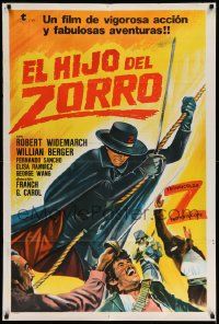 3p966 SON OF ZORRO Argentinean '73 Gianfranco Baldanello's Il figlio di Zorro, cool art!
