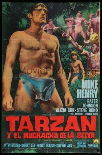 3p976 TARZAN & THE JUNGLE BOY Argentinean '68 full image of Mike Henry wearing only a loin cloth!