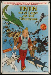 3p983 TINTIN & THE LAKE OF SHARKS Argentinean '73 Belgian cartoon character created by Herge!