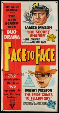 3p020 FACE TO FACE Aust 3sh '52 double-bill of Secret Sharer & Bride Comes to Yellow Sky!