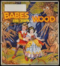 3p047 BABES IN THE WOOD stage play English 6sh '30s Tenggren-like art of kids & menacing trees!