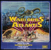 3p052 WARLORDS OF ATLANTIS English 6sh '78 really cool fantasy artwork with monsters by Josh Kirby