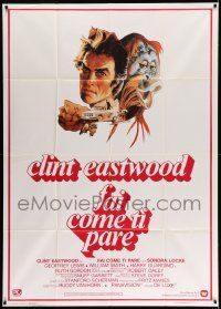 3p512 ANY WHICH WAY YOU CAN Italian 1p '81 Peak art of Clint Eastwood & Clyde the orangutan!