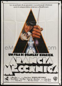 3p560 CLOCKWORK ORANGE Italian 1p R70s Stanley Kubrick classic, Castle art of Malcolm McDowell!