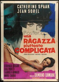 3p564 COMPLICATED GIRL Italian 1p '68 Catherine Spaak, Jean Sorel & sexy naked Florinda Bolkan!