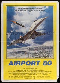 3p566 CONCORDE: AIRPORT '79 Italian 1p '79 cool art of the fastest airplane, Airport 80!