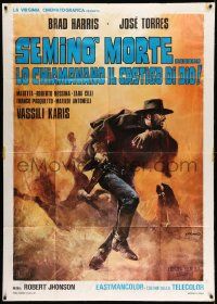3p581 DEATH IS SWEET FROM THE SOLDIER OF GOD Italian 1p '72 cool spaghetti western art by Franco!