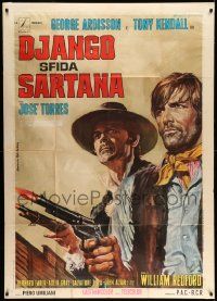 3p591 DJANGO DEFIES SARTANA Italian 1p '70 Django sfida Sartana, Gasparri spaghetti western art!