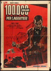 3p592 DOLLARS FOR A FAST GUN Italian 1p '66 La Muerte cumple condena, Putzu spaghetti western art!