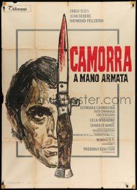 3p619 GANG WAR IN NAPLES Italian 1p '72 Camorra, Averardo Ciriello art of bloody switchblade!