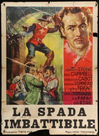 3p675 LA SPADA IMBATTIBLE Italian 1p '57 cool different Italian Three Musketeers movie!