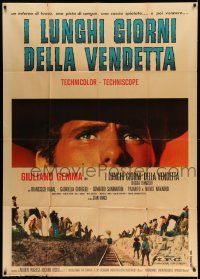 3p688 LONG DAYS OF VENGEANCE Italian 1p '66 cool close up of Giuliano Gemma, spaghetti western!
