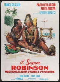 3p716 MR ROBINSON Italian 1p '76 Sergio Corbucci, art of Robinson Crusoe with sexy girl Friday!